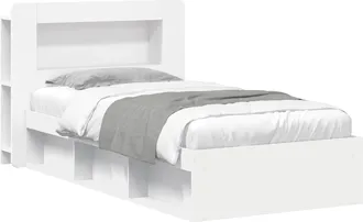vidaXL Estructura De Cama Con Almacenamiento Blanco 100 X 200 Cm Vidaxl