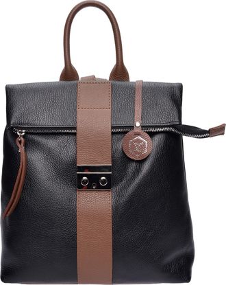 Luisa Vannini Tweekleurig Rundleer Tas