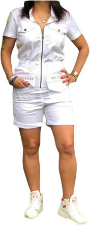Aeronautica Jumpsuits & Playsuits - Dames - Playsuits - Wit - S - Katoen - Jumpsuits & Playsuits