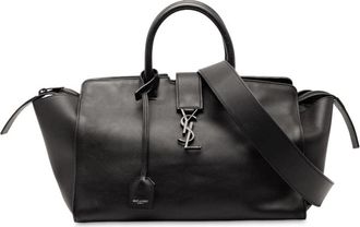 Saint Laurent Pre-owned Saint Laurent Small Leather Monogram Downtown Cabas Satchel LTH436832.1016