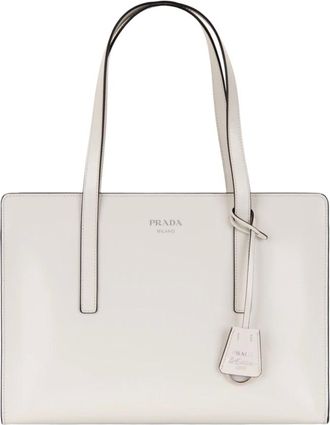 Prada Tassen, Dames, Wit, ONE Size, Leer, Tote Bag