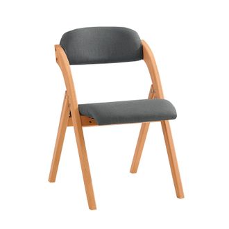 SoBuy Silla Plegable De Madera Con Asiento Y Respaldo Tapizado Sill&oacute;n Para Cocina Oficina Gris Oscuro47 X 60 X 77 Cm Fst92-sg Sobuy Es