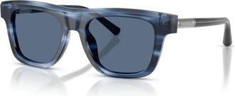 Dolce & Gabbana Vierkante Zonnebril - Heren - Zonnebrillen - Blauw - 52 MM - Nylon - Accessoires