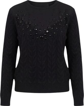 Liu Jo Jersey de cuello redondo - Knitwear - Mujer - Negro - XL