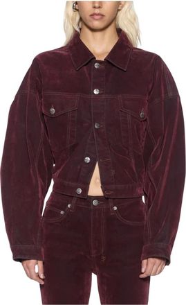 Ksubi Relaxed Trucker Jacket - Dames - Zomerjassen - Rood - M/L - Katoen - Jassen