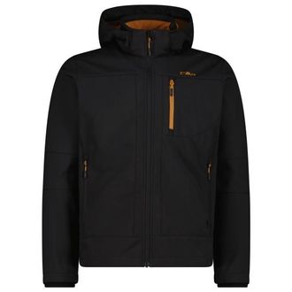 F.lli Campagnolo Jacket Zip Hood Softshell Softshelljacke f&uuml;r Herren | schwarz