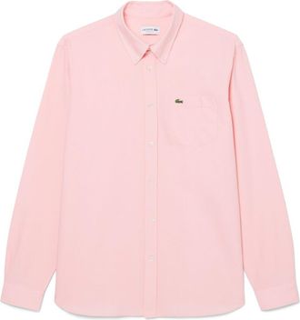 Lacoste Regular Fit Oxford Button-Down Shirt in Light Pink at Nordstrom, Size 15.75
