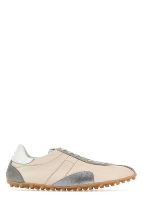 Maison Margiela Two Tone Leather And Suede Sprinters Sneakers