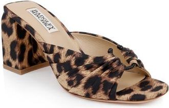 Badgley Mischka Vayla Slide Sandal in Natural Leopard at Nordstrom, Size 8.5