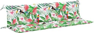 vidaXL Cojines Para Banco De Jard&iacute;n 2 Uds Tela Multicolor 200x50x7 Cm Vidaxl