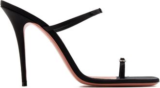 Amina Muaddi Sandalen met kristallen gesp - Zwart