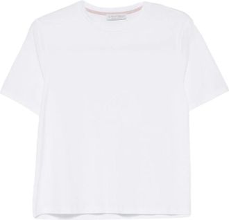Le Tricot Perugia T-shirt Girocollo Mezza Manica - Dames - T-shirts - Wit - L - Tops