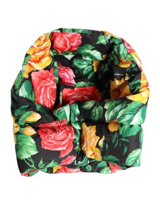 Dolce & Gabbana Womens Multicolor Floral Print Whole Head Wrap Hat Polyester