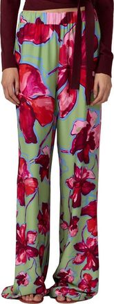Diane Von F&uuml;rstenberg Verick Print Wide Leg Pants in Hibiscus Smoke Degrade at Nordstrom, Size Xx-Small