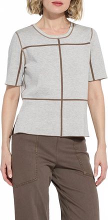 Lyss&eacute; Odessa Reversible Knit Tee In Grey
