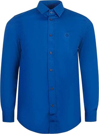 Diesel Effen herenoverhemd met lange mouwen (Helder Blauw)