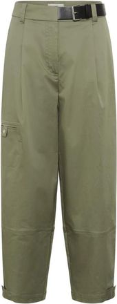 Karen by Simonsen Cropped Broeken - Dames - Vrijetijds broeken - Groen - M - Leer - Broeken