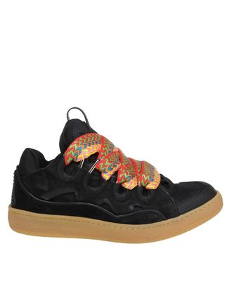 Lanvin Sneakers In Leather, Fabric And Suede