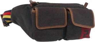 Fendi Pre-owned Belt Bags, female, Brown, Size: ONE SIZE Pre-owned Vintage Canvas Waist Bag