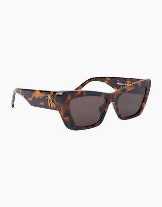 Palm Angels Mens Mens Fairfield Rectangle Sunglasses - Brown - Size: ONE size