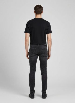 Balmain Distressed Slim-Fit Jeans - Black