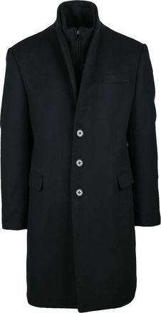Emporio Armani Coat Wool Polyamide - Black