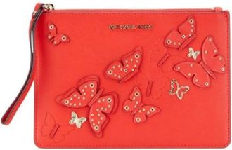 Michael Kors Pre-owned Clutches, female, Red, Size: ONE SIZE Pre-owned Leather Clutch