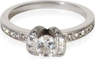 Tiffany & Co. Pre-Owned Tiffany & Co. 0.42 ct Round Brilliant Diamond Ribbon Engagement Ring