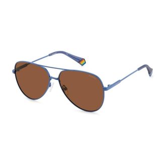 Polaroid Sunglasses, unisex, Blue, Size: ONE SIZE Stainless Steel Frame Sunglasses