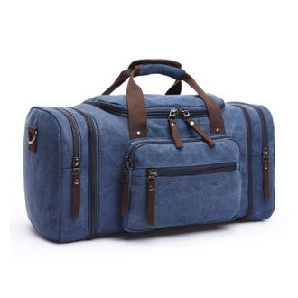 Generic Travel Handbag,Compatible For Men Hand Luggage Bags Canvas Duffle Bag Weekend Shoulder Bagpack Multifunctional Lightweight Handbags(Blue)