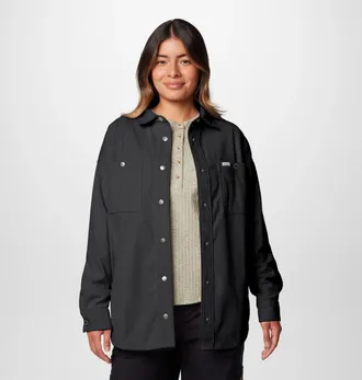 Columbia Blue Point Creek Shirt Jacket Women Shark Corduroy Collared KFC1061