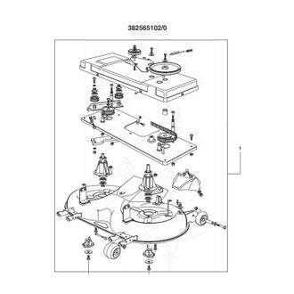 STIGA Sports Assieme piatto di taglio ORIGINALE trattorino STIGA TC102 GREY con raccolta
