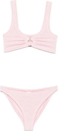 Hunza G Julia Met Gouden Ring Bikini - Dames - Bikinis - Roze - ONE Size - Tweed - Badmode