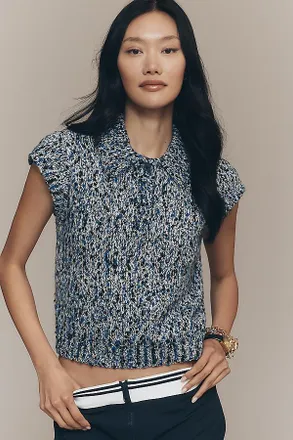 Aligne Lexi Short-Sleeve Polo Sweater