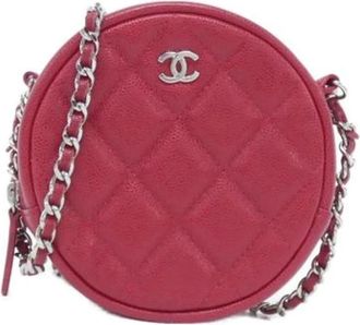 Chanel Pre-owned Vintage Schoudertas - Dames - Vintage Schoudertas - Roze - ONE Size - Leer - Vintage