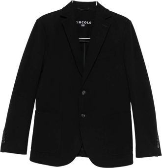 Circolo 1901 Stijlvolle Nero Jas voor Mannen - Heren - Blazers - Zwart - 2XL - Katoen - Jassen