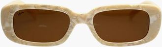 Reality Eyewear Xray Spex Polarised Sunglasses in Beige Shell at Nordstrom