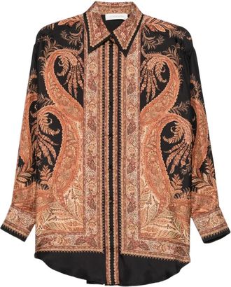 Zimmermann Camicia con stampa paisley - Nero