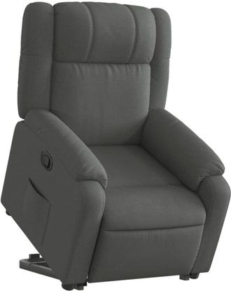 vidaXL Vidaxl - Sillón reclinable elevable de tela gris oscuro
