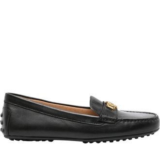 Ralph Lauren Schoenen, Dames, Zwart, 38 EU, Leer, Barnsbury Nappa Leder Driver