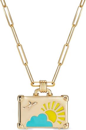 NeverNot Weekend Trip necklace - women - 14kt Yellow Gold/Enamel - One Size