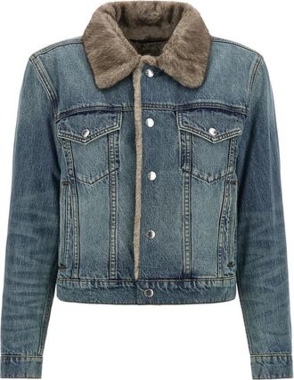 Alexander Wang Denim Jas met Faux Fur Voering - Dames - Spijkerjassen - Blauw - XS - Denim - Jassen