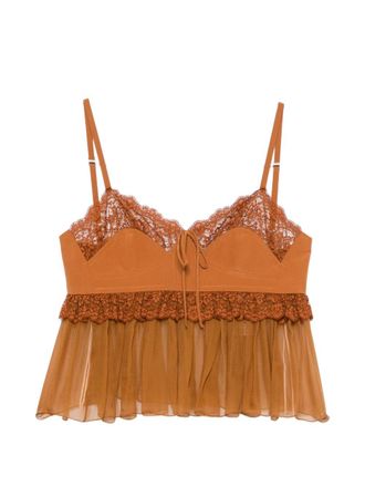 Chlo&eacute; Top stringato in seta Chlo&egrave;