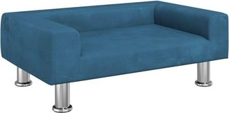 vidaXL Sof&aacute; Para Ni&ntilde;os De Terciopelo Azul 70x45x26,5 Cm Vidaxl