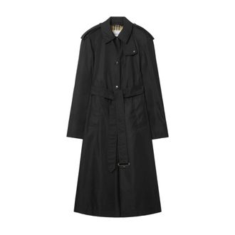 Burberry Long Car Coat - female - Burberry - Trench Coats - Black - S - Coats