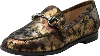 Alegria Womens Aliya Classic Leather Loafer In Metallic Mist
