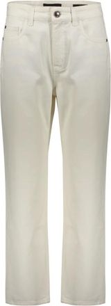 Moorer Dames, Jeans, Wit, Maat: W27 Katoen