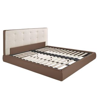 Angel Cerd&aacute; Double Bed 180x200 cm Off-white Fabric Headboard