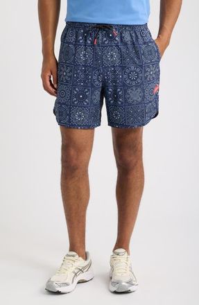 Legends Luka 7-Inch Lined Performance Shorts in Paisley Tile Navy at Nordstrom, Size X-Large