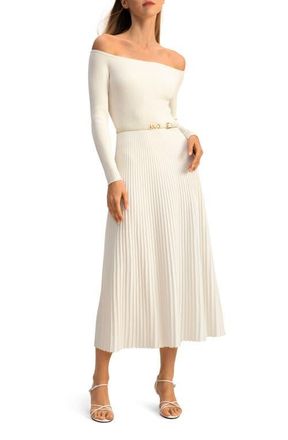 LilySilk The Vivi Knit Dress in Natural White at Nordstrom, Size Small